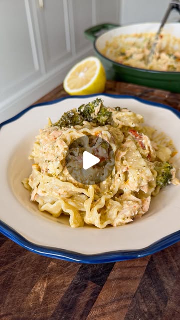 Salmon Feta Pesto Pasta
