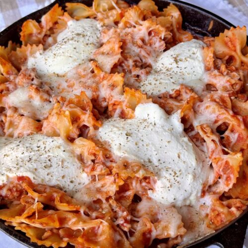 Chicken Parmasean Pasta Skillet