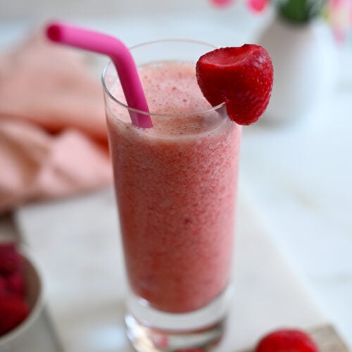Smoothie with orange juice and berries