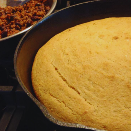 Sweet Cornbread made with Fresh Milled Corn and Flour
