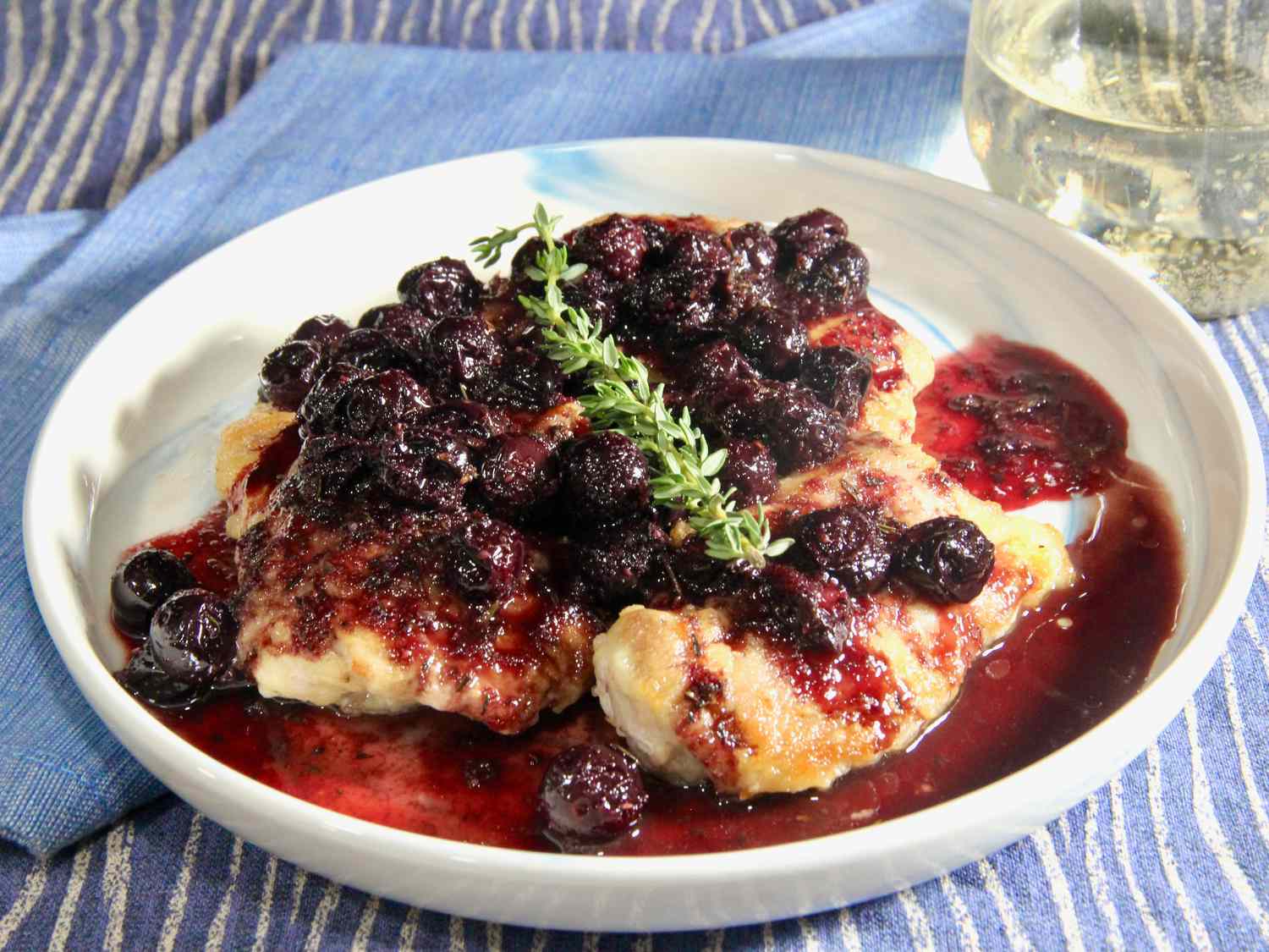 Blueberry Thyme Chicken Thighs
