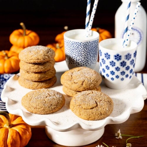 Ridiculously Easy Pumpkin Spice Snickerdoodle Cookies