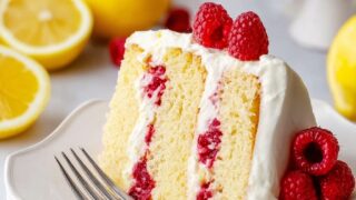 Lemon Raspberry Cake with Cream Cheese Frosting Recipe