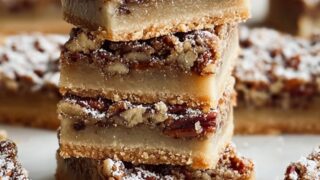 Pecan Pie Bars with Crispy Shortbread Crust Recipe