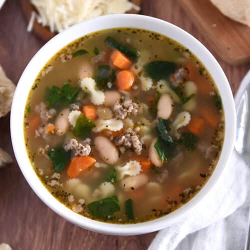 Italian Sausage White Bean and Pasta Soup