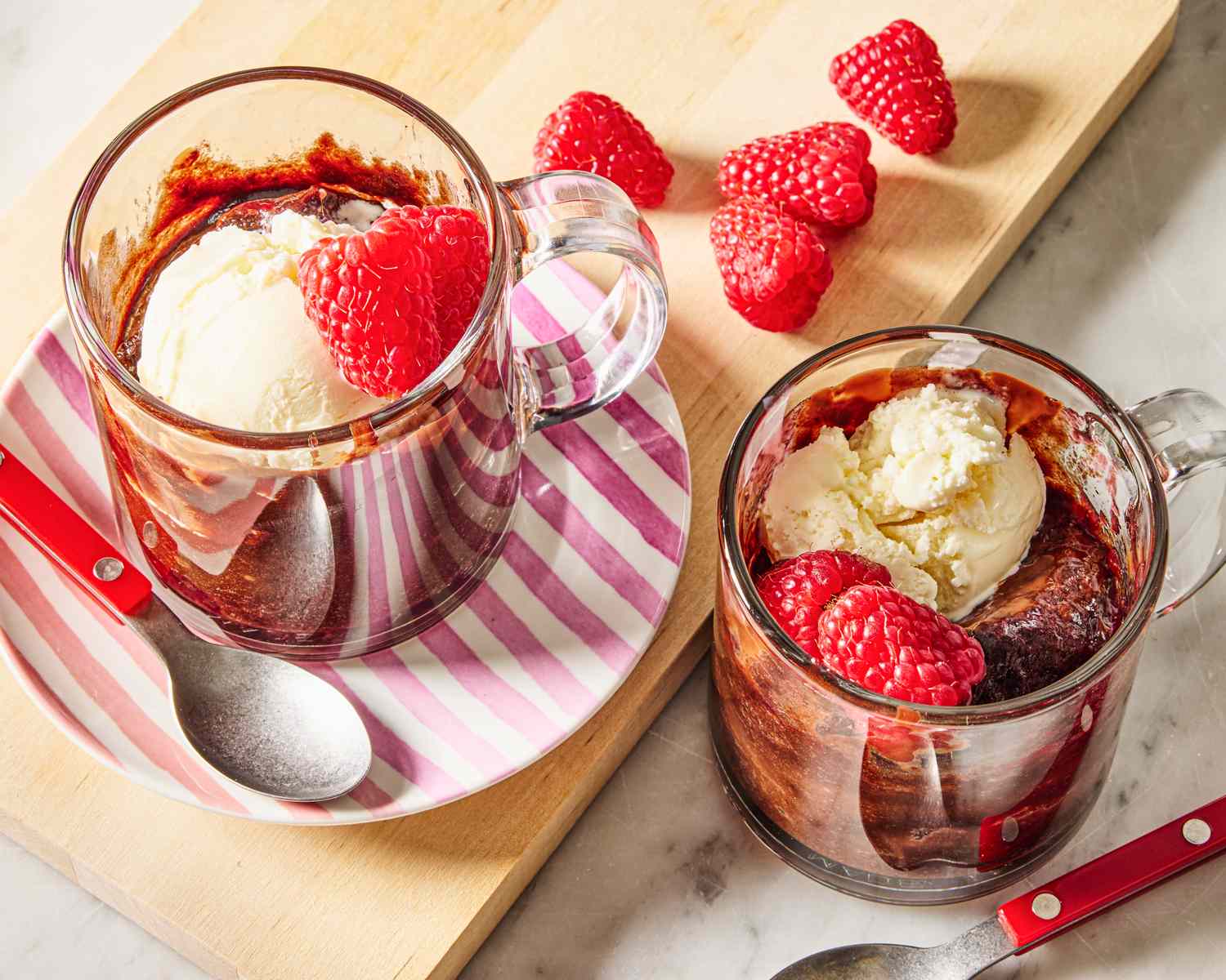 5-Minute Chocolate Raspberry Mug Cake for Two