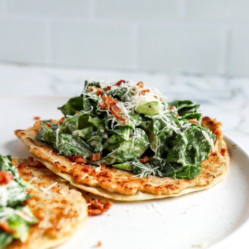 Smash Chicken Caesar Tacos