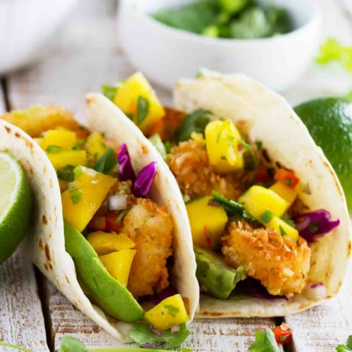 Coconut Shrimp Taco Recipe with Mango Salsa