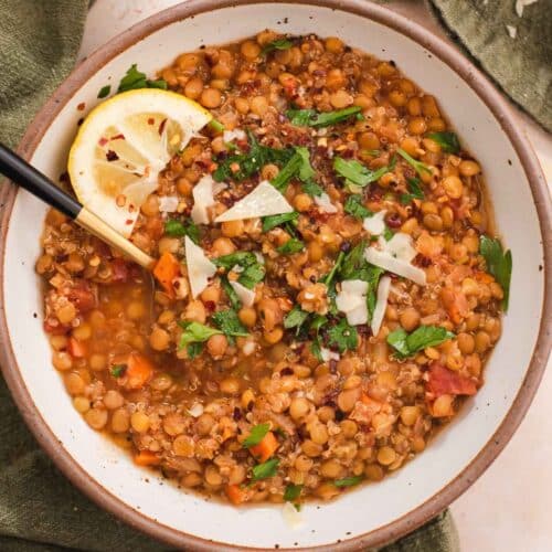 Hearty Lentil Quinoa Soup