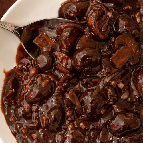 Silky Red Wine Mushroom Sauce