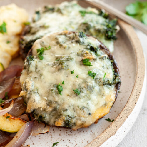Spinach Stuffed Portobello Mushrooms