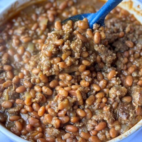Maple Baked Beans with Sausage