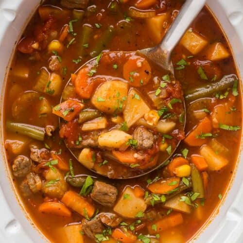 Crockpot Vegetable Beef Soup (full of flavor!)