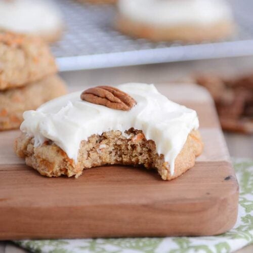 Carrot Cake Cookies with Whipped Cream Cheese Frosting