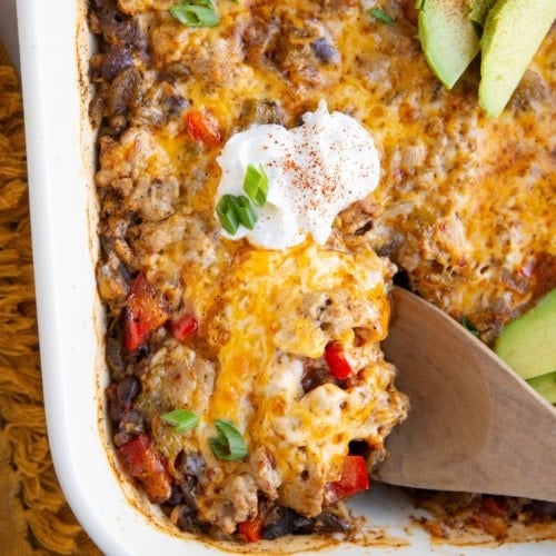 Ground Turkey Taco Casserole