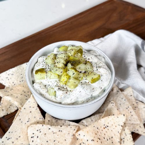 Cottage Cheese Pickle Dip