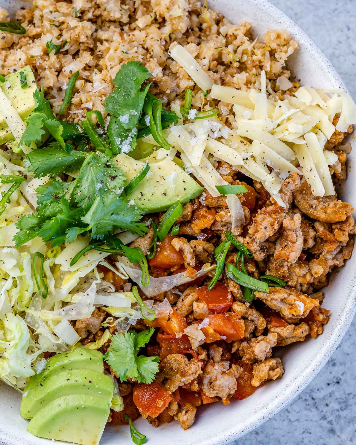 Ground Turkey Bowls with Cauliflower Rice