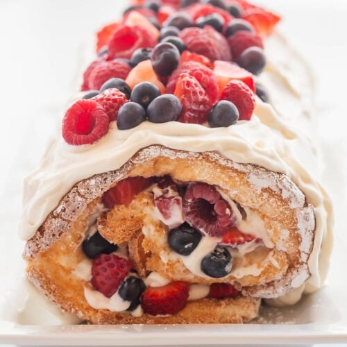 Triple Berry Angel Food Cake Roll