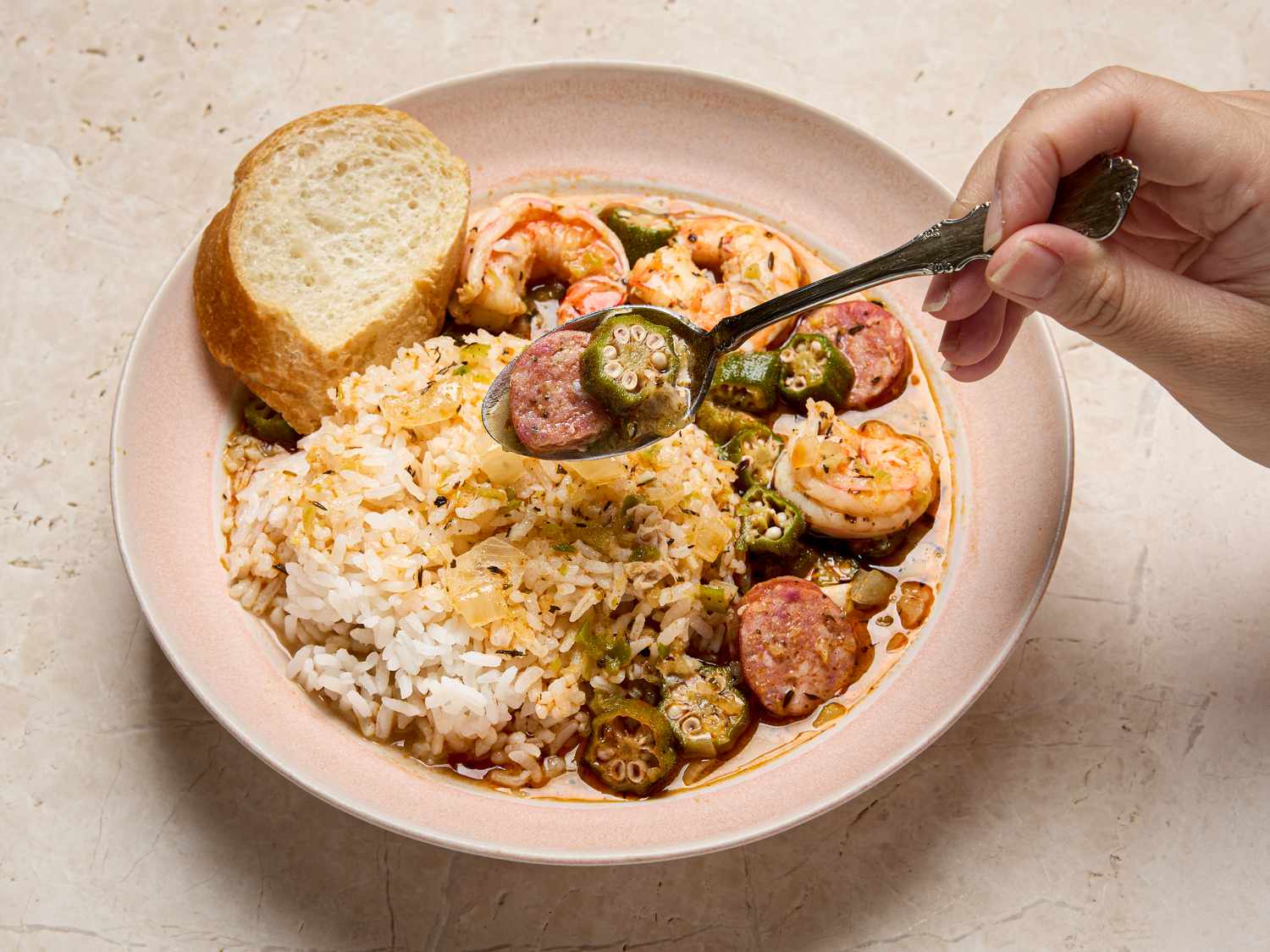 Creole Gumbo With Shrimp, Chicken, and Andouille