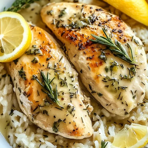 Slow Cooker Lemon Herb Chicken and Rice