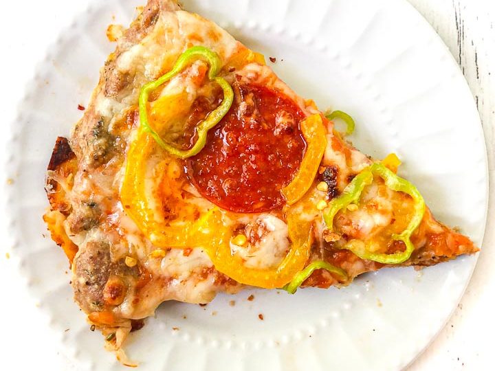 Keto Ground Turkey Crust Pizza (Meatza)