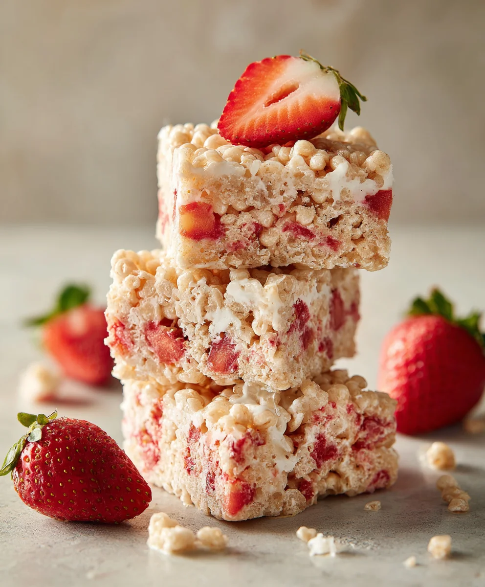 Strawberry Crunch Rice Krispie Treats