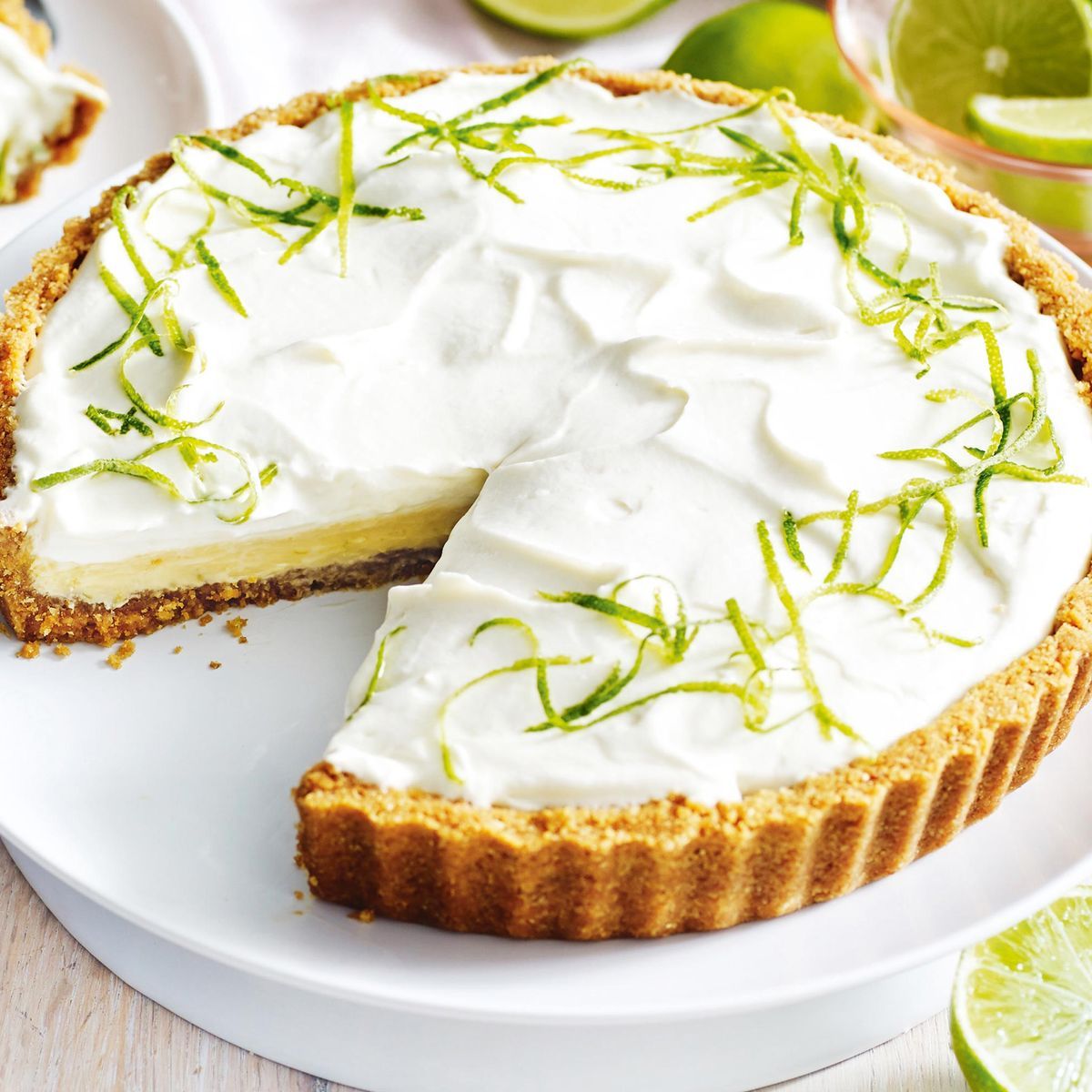 Key lime pie with whipped coconut cream