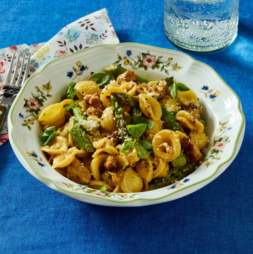 Orecchiette with Italian Sausage and Asparagus