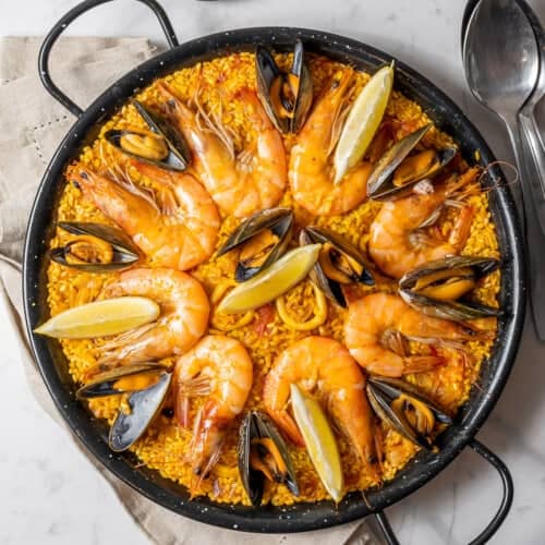 Traditional Spanish Seafood Paella Recipe