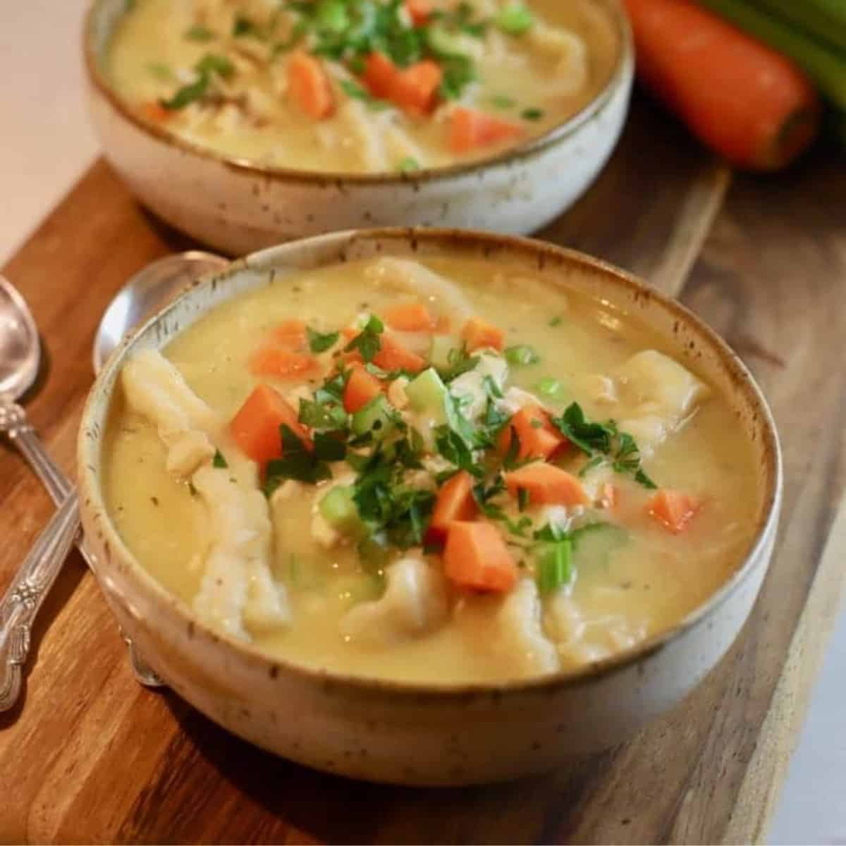 Chicken and Dumplings with Biscuits
