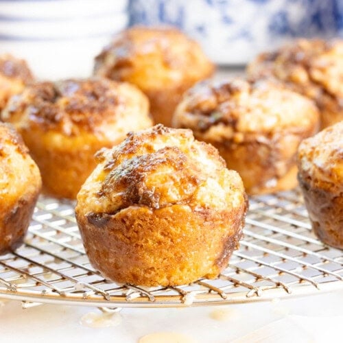 Ridiculously Easy Pumpkin Spiced Scuffins with Maple Glaze