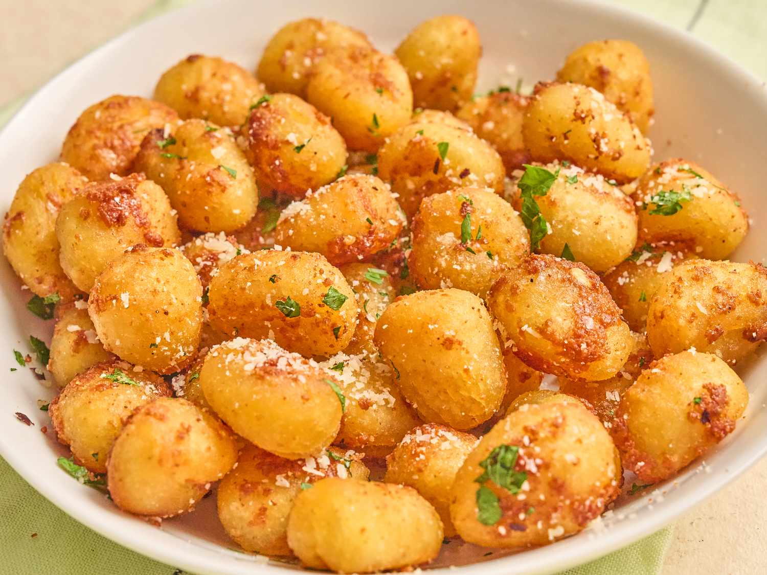 Crispy Air Fryer Gnocchi with Garlic and Parmesan