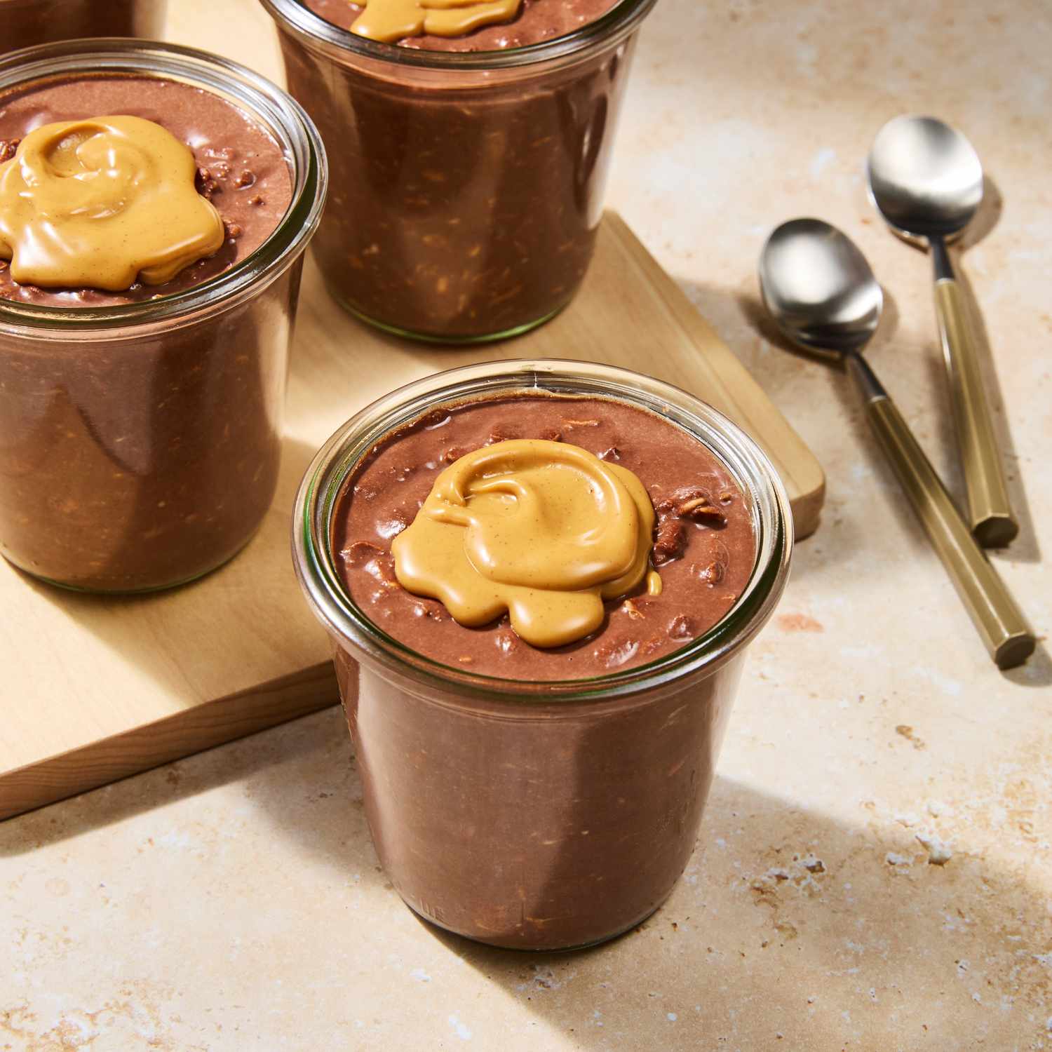 High-Protein Peanut Butter–Chocolate Overnight Oats