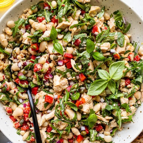 Tuna White Bean Salad (Mediterranean-Style)