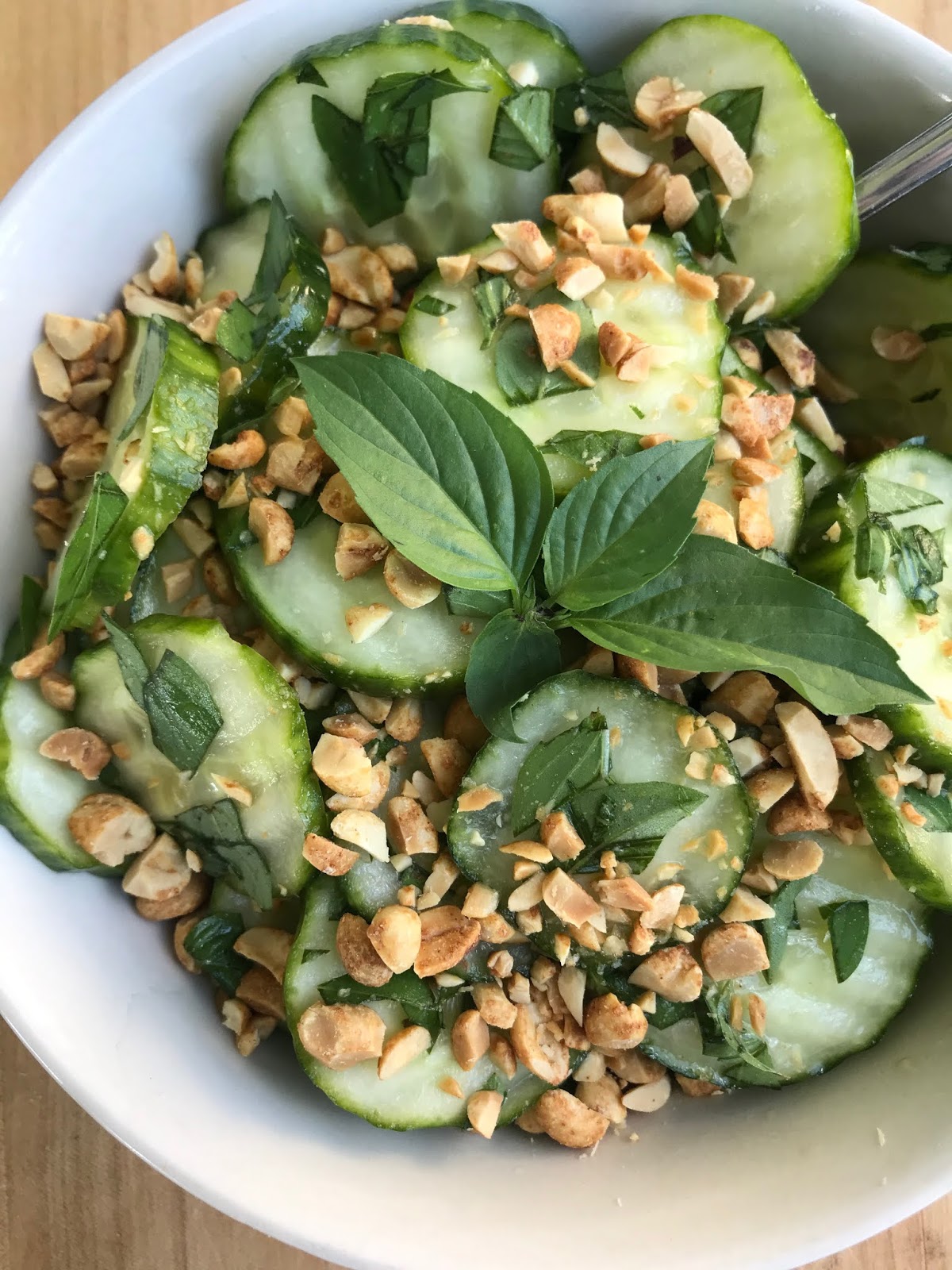Thai Basil Cucumber Salad