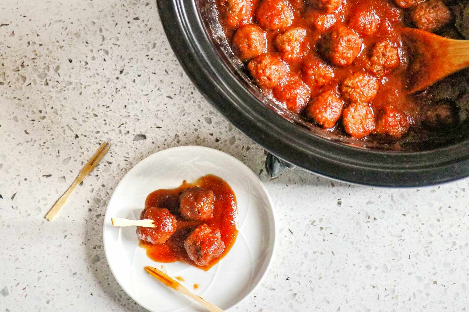 Slow Cooker Apple Butter Meatballs