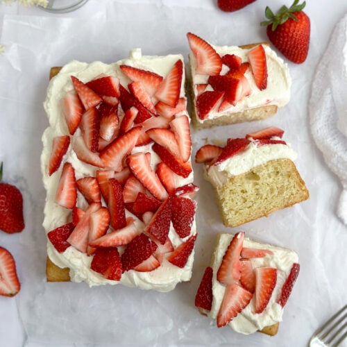 Vanilla Strawberry Cake