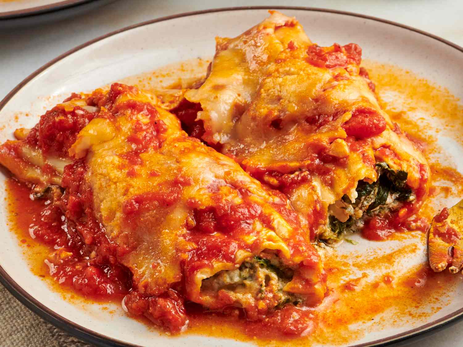 Spinach Cheese Manicotti