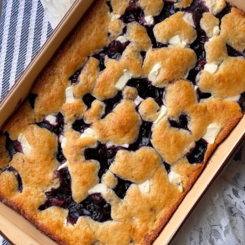 Blueberry Cream Cheese Cobbler