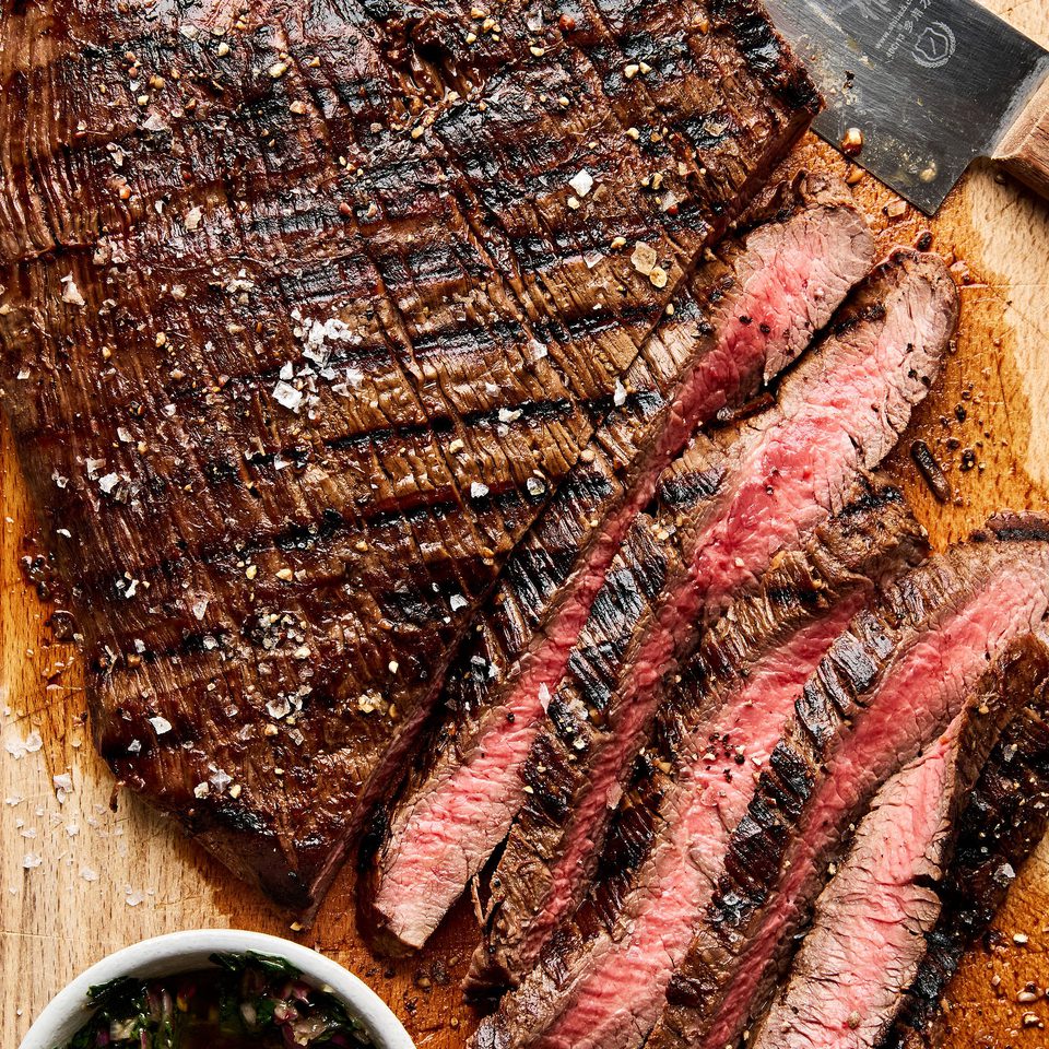Grilled Flank Steak With Simple Garlic Marinade